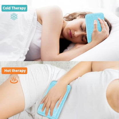 Gel ice Pack, ice Packs for Injuries Reusable for Pain, Swelling, Injuries of Knee, Shoulder, Foot, Back, Ankle, Neck, Elbow, Wisdom Tooth - Heat & Cold Therapy - style: Rectangle - Blue