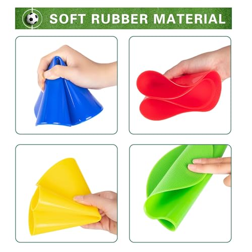 Non Slip Rubber Floor Markers 4 Inch 9 Inch 10 Inch | Multicoloured Poly Dots are suitable for football training and agility drills Marking positions in dance studios - style: 9inch 9pcs