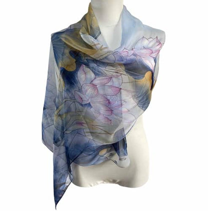 Acotavie Scarfs for Women Lightweight Fashion Scarves Print Floral Pattern Scarf Shawl Wraps - color: W03