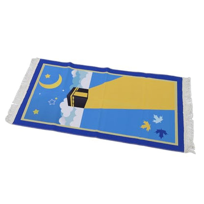Kids Praying Rug, Soft Cotton Comfortable Prayer Mat with Tassels, for Boys and Girls