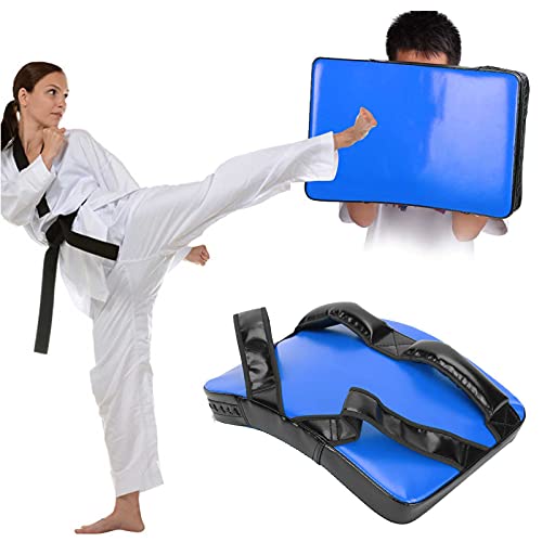 Taekwondo Kick Boxing Pad, Muay Thai Pad for Training Curved Kickboxing Kicking Strike Shield Foot Target Martial Arts Training Pads Foot Practice Small Size - color: blue