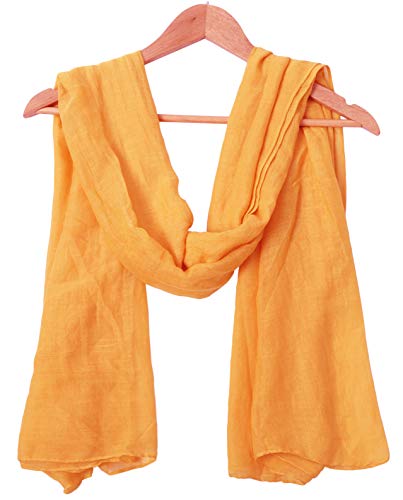 woogwin Women's Scarf Lady Light Soft Fashion Solid Shawl Wraps - color: Ginger