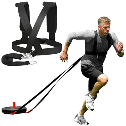 Weight Sled, Nylon Sled Harness Tire Pulling Harness Speed Training Equipment Pull Strap for Sprint Running and Football, Basketball, Soccer Workout Equipment.