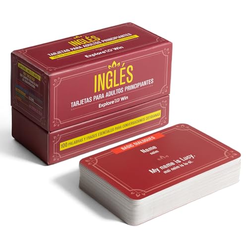 Aprender inglés para adultos principiantes: ¡Habla inglés en 30 días!: 100 Flashcards Físicas + Audios + eBook