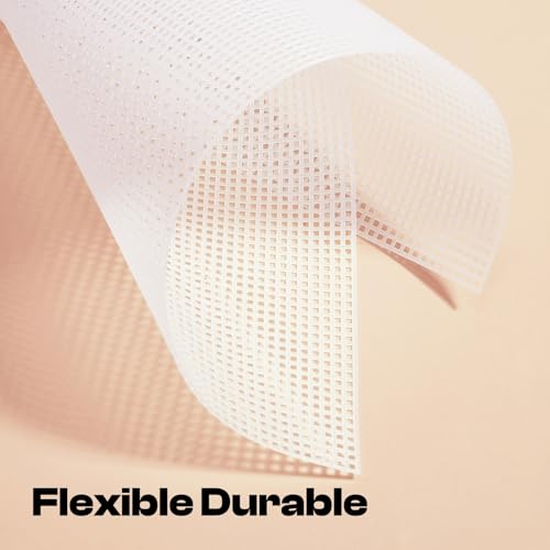 Caydo Plastic Canvas Sheets, 4 Pieces 7 Count 10.5 X 13.5 Inch Plastic Mesh | Plastic Canvas, Eye Mesh for Embroidery, Acrylic Yarn Crafting, Knit Crochet Projects and Make Dividers - color: Clear White - 4pcs