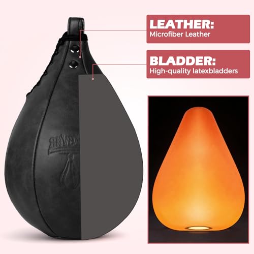 Speed Bag, Speed Punching Bag, Boxing Ball, Punching Dodge Striking Bag for Boxing Training Home Gym Sports Fitness - color: Black
