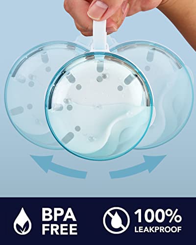 Denture Case, Definitely No-Leak Denture Bath Box for Traveling Perfectly, Denture Cup with Strainer & Magnetic Mirror, Completely Clean Care for Retainer, Mouth Guard, & Denture - color: White