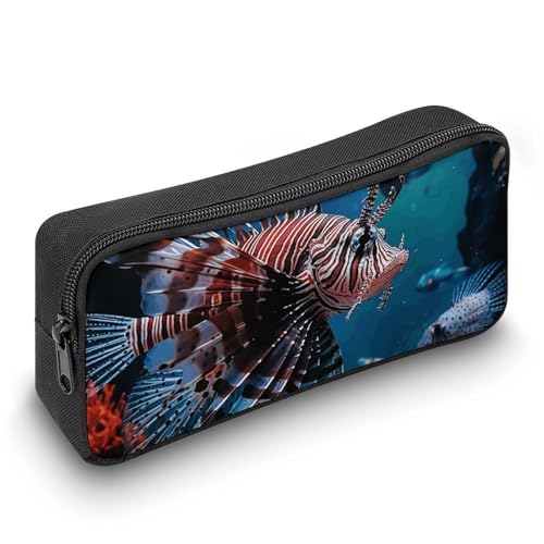 Fish in Fish Tank Pencil Case Portable Makeup Bag Big Capacity Pen Pouch Small Travel Cosmetic Bag Multifunctional Office Supplies Organizer