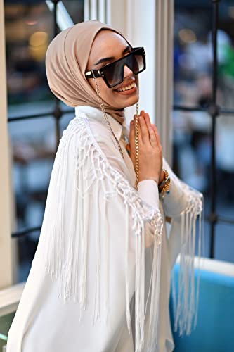 para life Snap Hijab for Women, Breathable Instant Hijabs|Standard Size Stretchable Cotton Sandy|Jersey Undercap - color: Caramel