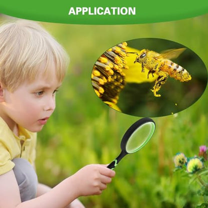 Celosia Handheld Magnifying Glass for Seniors & Kids, 75mm | Lightweight handheld design, portable for kids outdoor nature exploration and insect observation