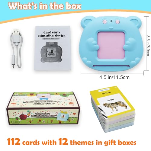 MAYAPHILOS Russian and English Bilingual Talking Flash Cards with 224 Sight Words Fun Russian Language Learning Toys for Kids, Audible Pocket Speech for Toddlers Preschool Birthday - size: 224 Words Russian and English