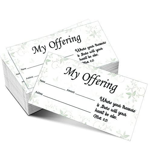 Eaasty 200 Pieces Church Offering Envelopes My Offering Bill Size Envelope Church Tithe Envelopes for Donations, Religious Occasions(Offering Style) - style: Offering Style