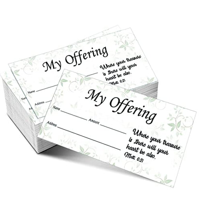 Eaasty 200 Pieces Church Offering Envelopes My Offering Bill Size Envelope Church Tithe Envelopes for Donations, Religious Occasions(Offering Style) - style: Offering Style