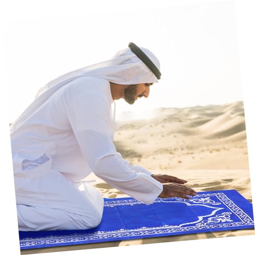 PRETYZOOM Travel Prayer Mat Compact Muslim Prayer Rug Decorative Islamic Patterns