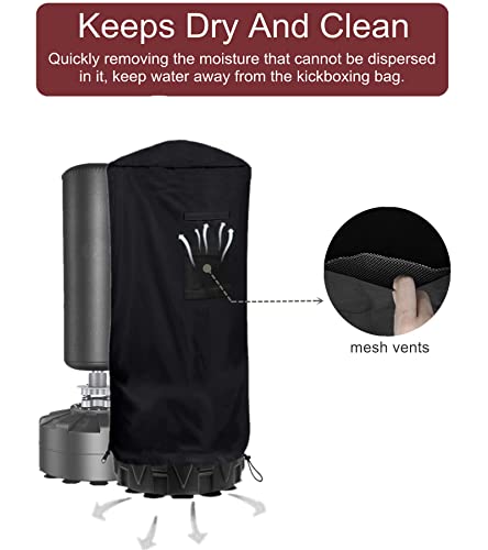 Freestanding Punching Bag Cover - Outdoor Waterproof, Standing Heavy Bag Protective Cover for Boxing Bag - size: 58.2"Hx13"D