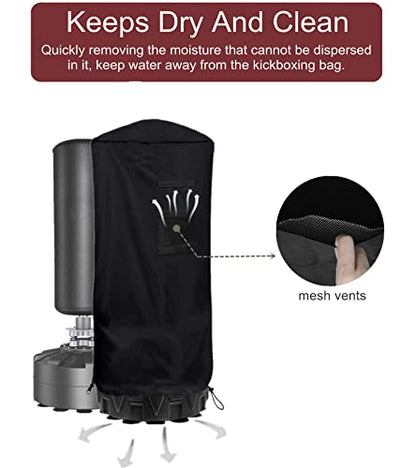 Freestanding Punching Bag Cover - Outdoor Waterproof, Standing Heavy Bag Protective Cover for Boxing Bag - size: 58.2"Hx13"D