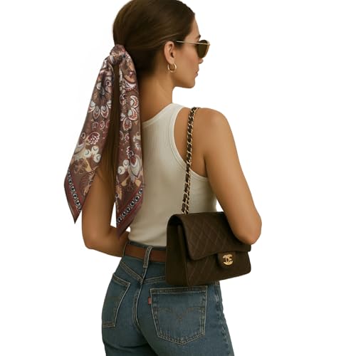 RIIQIICHY Women Head Hair Scarf Like Satin Silk Scarf Sleeping Hair Wrapping Night 27.5" - color: C016