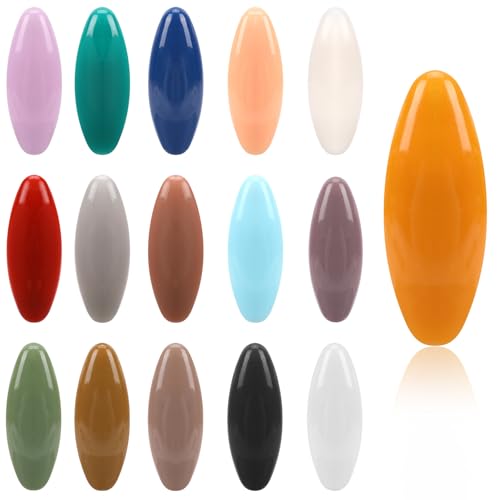 16Pcs Hijab Pins for Women, Scarf Safety Pins Colorful Hollow Oval Pin Scarf Pin Headscarf Decoration Plastic Scarf Clip Hijab Accessories for Women