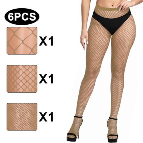 Black Fishnet Stockings for Women, Fishnet Tights Plus Size One Size Fit All - color: Natural, size: One Size