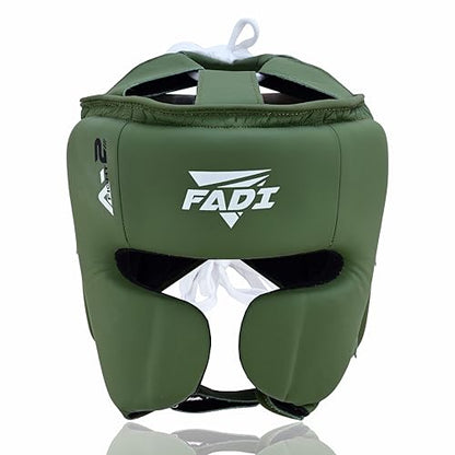 Authentic Series A2 Boxing Headgear - Premium Leather Head Guard for Kids and Adults in MMA, Kickboxing, Muay Thai, Karate, Martial Arts, and Taekwondo - color: Green, size: Small-Medium