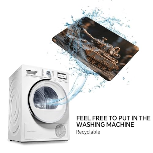Steam Tank Model Desk Mat Washable Table Protector Waterproof Table Cover Protector Desk Placemats Heat Resistant Non-Slip Desks Cover for Desktop, Coffee Dining Tables 40x30cm - size: 40x30cm