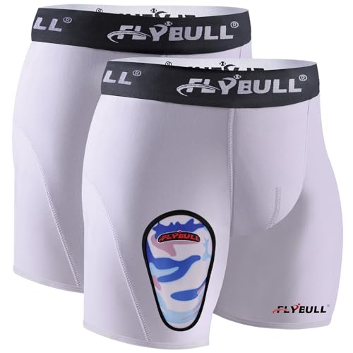 2-Pack Boys Cup Underwear Youth Boxer Briefs with 1 Protective Athletic Cup for Baseball, Football, Lacrosse - color: White, size: Small