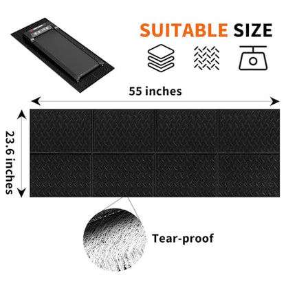 Stepwaver Walking Pad Treadmill Mat for Carpet - 55.1"x23.6",0.2" | 5mm Foldable Walking Pad mat for Hardwood Floors, Floor Protection Mats for Bike, Elliptical, Treadmill