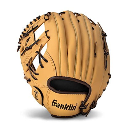Franklin Sports Field Master Baseball + Softball Glove - Field Master Adult + Youth Baseball + Softball Mitt - Men's + Women's Gloves - color: Camel, style: 11" - I Web