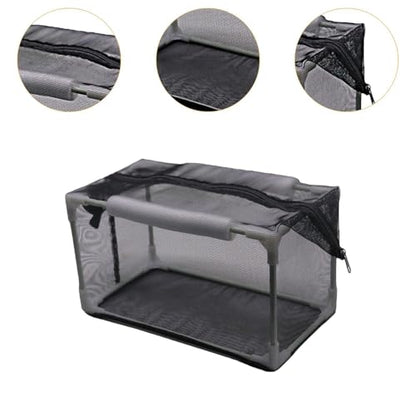 Aquarium Breeding Box with Zipper, Nylon Mesh Fish Isolation Net, 32x17x17cm for Fish Spawn Hatchery and Fry Protection - size: 32x17x17cm