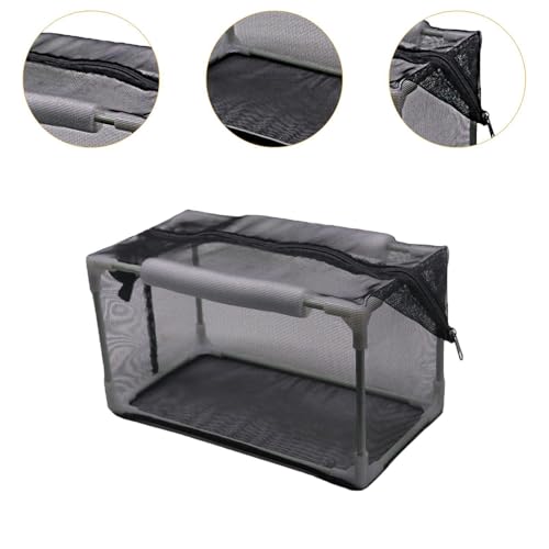 Aquarium Breeding Box with Zipper, Nylon Mesh Fish Isolation Net, 42x22x22cm for Fish Spawning and Fry Protection - size: 42x22x22cm