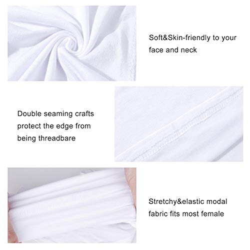 GERINLY Solid Women's Muslin Hijab Sport Head Scarf - Plain Under Scarf Muslimah Turban Cap - Ramadan Accessory - color: White
