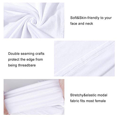 GERINLY Solid Women's Muslin Hijab Sport Head Scarf - Plain Under Scarf Muslimah Turban Cap - Ramadan Accessory - color: White