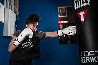 Fighting Sports Fury Professional Training Gloves - Boxing Gloves Boxing, Training Gloves, MMA Gloves, Oz Training Gloves, Kickboxing Gloves, Punching Bag Gloves, Sparring Gloves - color: White, size: 16 oz