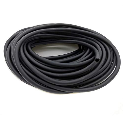 Aquarium 50 Feet Standard 3/16" Black Flexible Airline Tubing | Black Plastic Connectors, For Fish Tank, Terrariums, Hydroponics - size: 50 Feet with connectors
