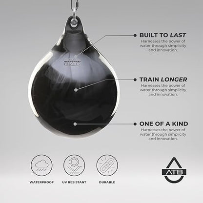 Aqua Training Bag 21" 190 Pound Heavy Punching Bag | Made in The USA and Built to Last | Easier On Joints So You Can Train for Longer | Water-Filled & Versatile - color: Black Eye