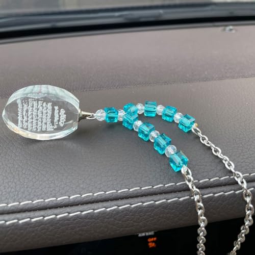 Islam Quran AYATUL KURSI Blue Crystal Allah car Hanging car Pendant
