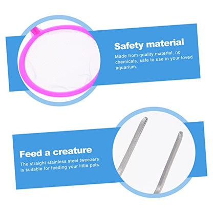 GALPADA 7pcs Aquarium Cleaning Tool with Stainless Steel Tweezers Brush and Fishing Net for Fish Tank Maintenance and Aquascaping