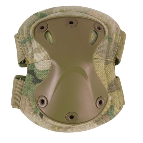 Rothco Low-Profile Tactical Knee Pads – Hard and Flexible Protector Cap – Breathable EVA Foam Cushion Padding (Multicam) - color: Multi