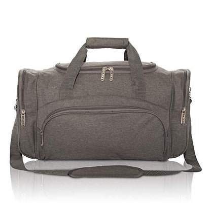 DALIX Signature Travel or Gym Duffle Bag in (Black, Gray, Navy Blue Red) - color: Gray