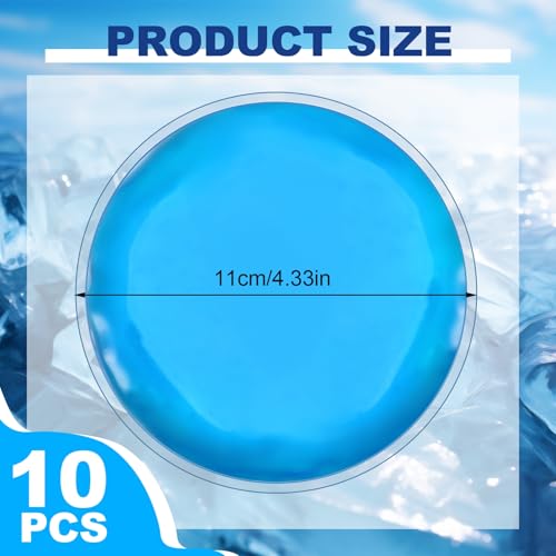 Reusable Ice Packs for Injuries, 10 Pack Round Ice Packs for Face, Gel Ice Pads Small Hot Cold Compress Ice Bag for Eyes After Surgery, Face, Wisdom Teeth, Breast Surgery 4.3 Inch - size: 4.3 Inch