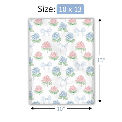 10x13 (100) Hydrangeas Summer Designer Poly Mailers Waterproof Self Sealing Tear Resistant Polymailers Shipping Envelopes Premium Printed Bags For Small Businesses - color: Hydrangeas, size: 10x13