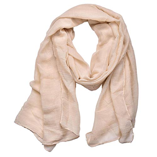woogwin Women's Scarf Lady Light Soft Fashion Solid Shawl Wraps - color: Beige
