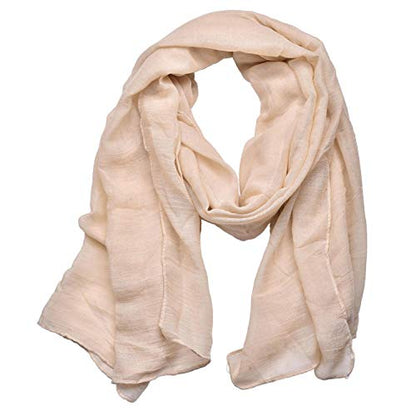 woogwin Women's Scarf Lady Light Soft Fashion Solid Shawl Wraps - color: Beige