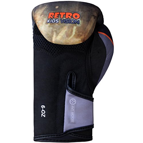 Farabi Boxing Gloves Kids Junior Muay Thai Kick Boxing Training MMA Punching Bag - color: Grey Black, size: 4OZ