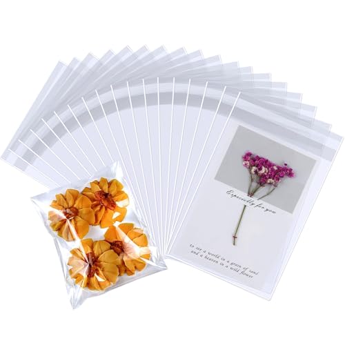 PigPotParty 5x7 in Clear Cellophane Treat Bags, Self-Sealing, 100 Pcs - color: 5"x7" (100pcs)
