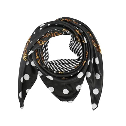 vimate 35" Square Silk Like Head Scarf - Women's Fashion Satin Scarf Bandana for Hair Wrapping at Night. - color: H1#. Style--132