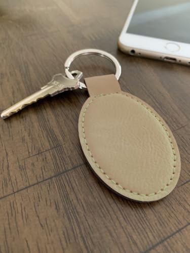 LaserGram Oval Keychain, Allah 1, Personalized Engraving Included (Beige) - color: Beige