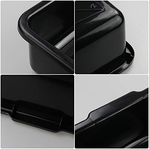 4-Pack Large Plastic Bus Box, 23 L Commercial Tote Box, Black | Sturdy Plastic Construction, Built-In Carrying Handles, Commercial Bus Tub Ideal for Restaurant, Kitchen & Commercial - size: 23 L