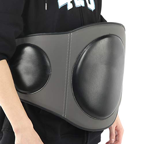 Srliya Thickened Boxing Belly Pad MMA Muay Thai Kickboxing Stomach Protector with 4-Layer Cushioning, PU & Sponge Training for Martial Arts