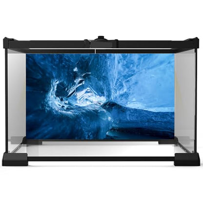 Glacial Ice Cave Aquarium Background Abstract Blue Ice Cave Style Terrarium Background Winter Glacial Caves Fish Tank Background Ice Caves Reptile Tank Enclosure Backgrounds 24x12in - color: Dark Blue, size: 24(W)x12(H)inches/ 60(W)*30cm(H)